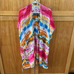 Colorful Women's Kimono Jacket NEW one size rhinestones